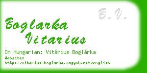 boglarka vitarius business card