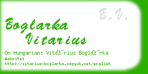 boglarka vitarius business card